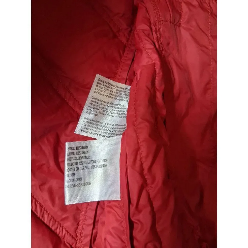 Michael kors womens small red jacket packable down filled puffer coat